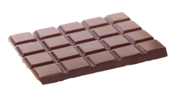 Barra de chocolate aislada en blanco — Foto de Stock