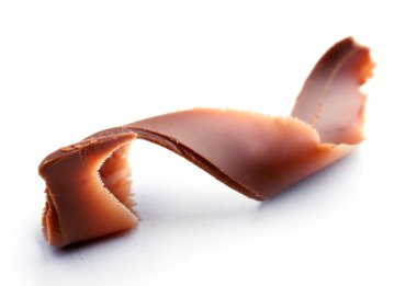 Çikolata curl beyaz izole