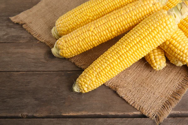 Fresh corn on table close up — Stock Photo, Image