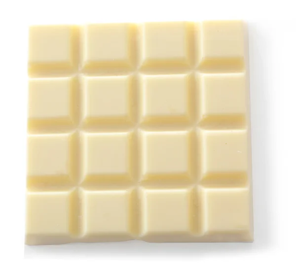 Barra di cioccolato isolata su bianco — Foto Stock