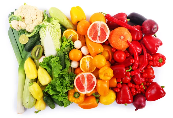 Composition colorée de fruits et légumes, gros plan — Photo