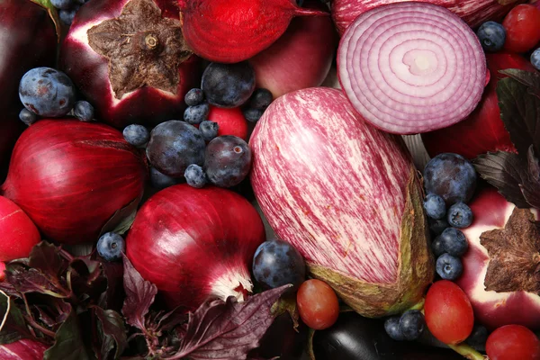 Close-up van groenten en fruit — Stockfoto