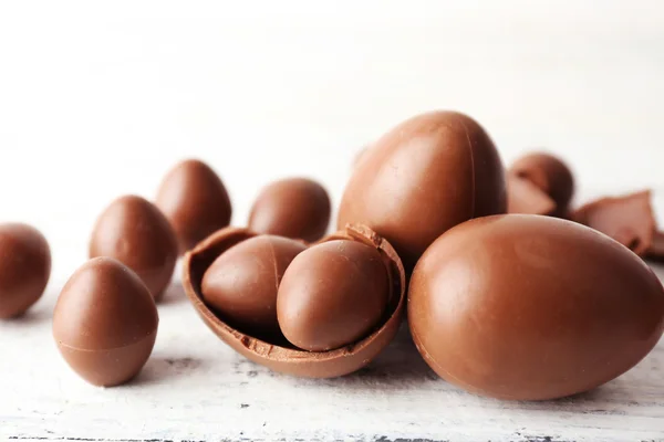 Chocolate Easter eggs — Stock Photo, Image