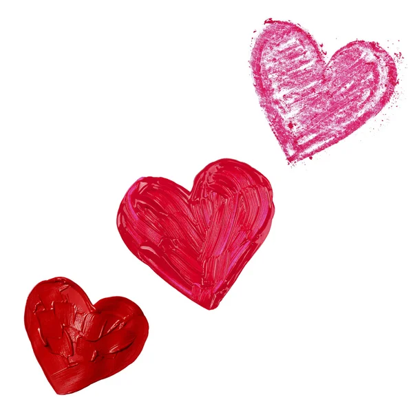 Different drawing hearts — Stock Photo, Image