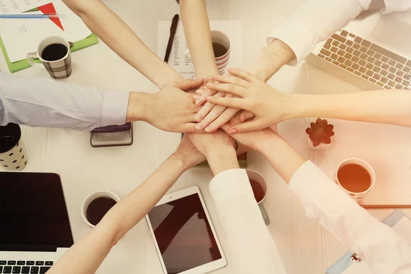 United hands of business team — Stock Photo, Image