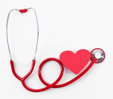 kalpli kırmızı stetoskop