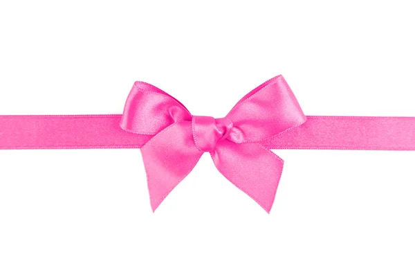 Pink ribbon bow — Stock Photo, Image