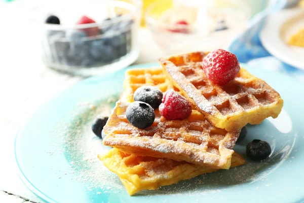 Süße hausgemachte Waffeln — Stockfoto