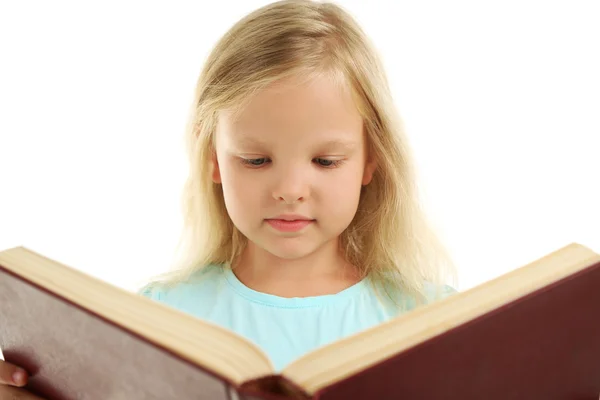 Menina bonita com livro — Fotografia de Stock