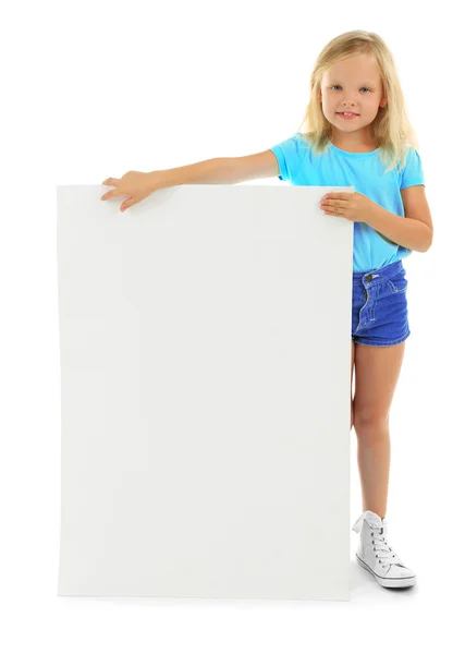 Little child with board — Stock Photo, Image