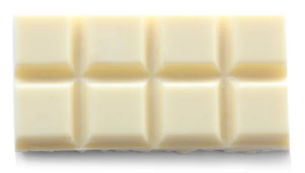 Weiße Schokoladenstücke isoliert auf weißem Hintergrund — Stockfoto