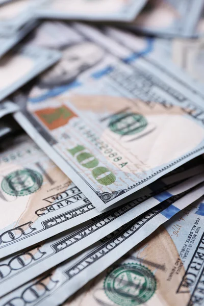 Many hundred dollars cash money as background — Stock Photo, Image