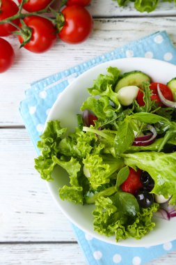 masada kase taze sebze salatası yakın çekim