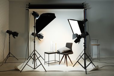 Modern iç ile fotoğraf stüdyosu