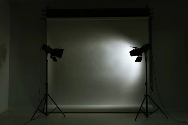 Photo Studio világítási felszereléssel — Stock Fotó