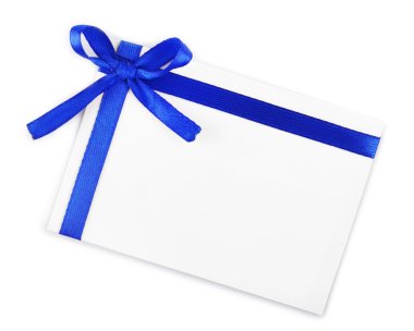 Yay ile dekore edilmiş kartı