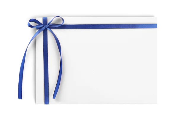 Card decorated with bow — Stock Photo, Image