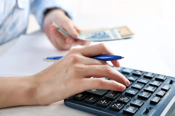 Accounting concept.Analyzing finance report — Stock Photo, Image