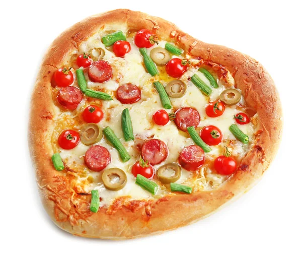 Serce smaczny pizzy — Zdjęcie stockowe