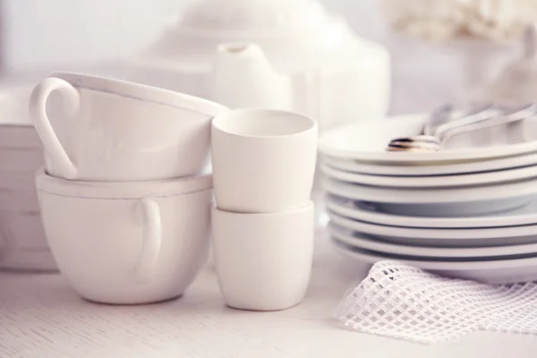 White Clean dishes — Stock Photo, Image