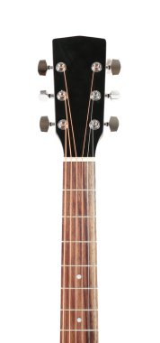 Boyun gitar üzerinde beyaz izole