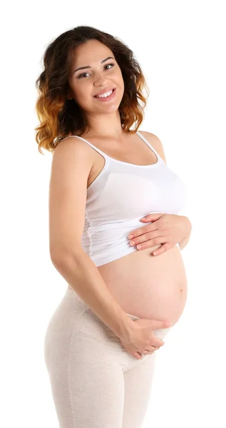 Young happy pregnant woman Stock Photo