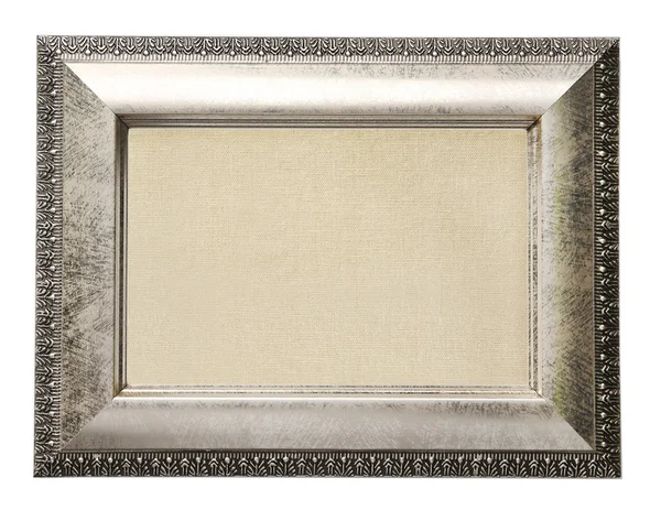 Oude frame met lege doek — Stockfoto