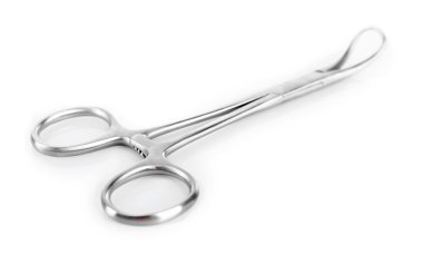 Beyaz izole cerrahi forseps