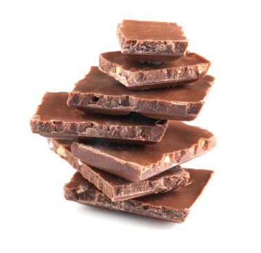 Sütlü çikolata parçaları