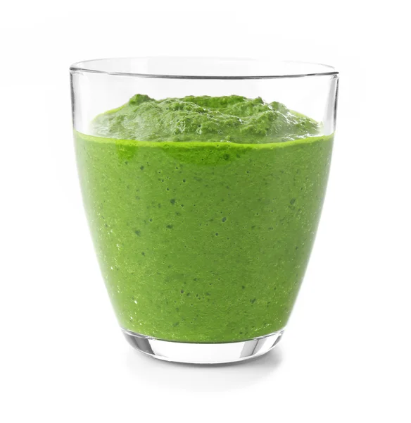 Glas av spenat juice — Stockfoto