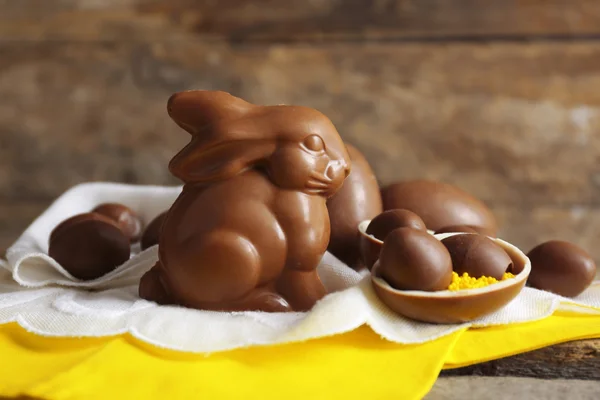 Conejo de chocolate de Pascua —  Fotos de Stock