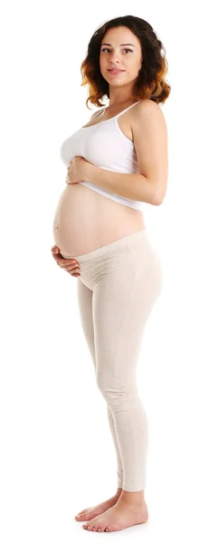 Ung lycklig gravid kvinna — Stockfoto