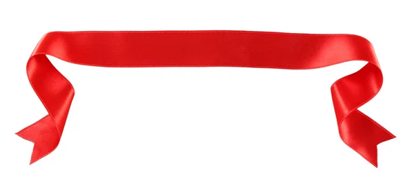 Red silk ribbon — Stock Photo, Image