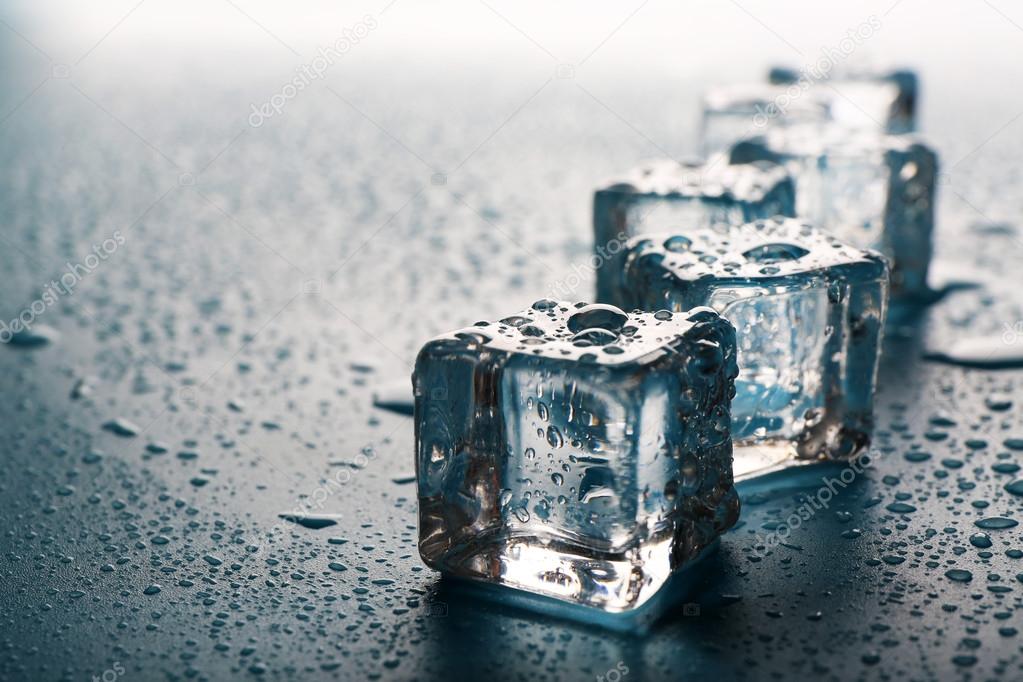 Melting ice cubes 