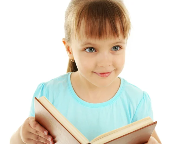 Bella bambina con libro — Foto Stock