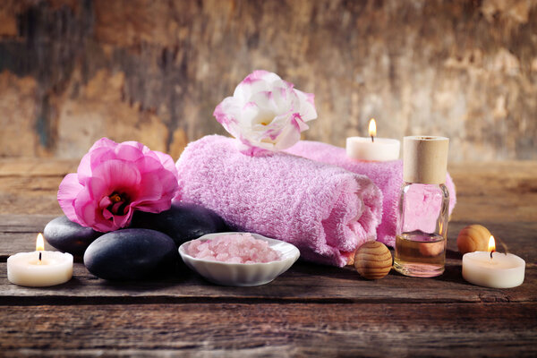 Spa setting on table