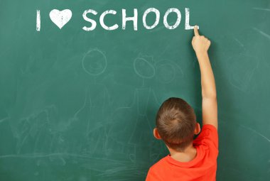 Blackboard çocuğa. Kavram öğrenme seviyorum