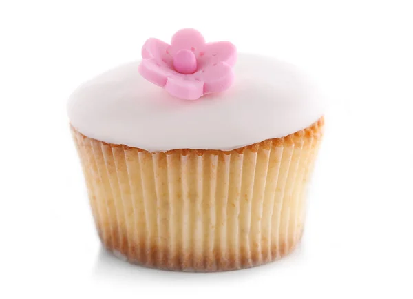 Cupcake saboroso, isolado em branco — Fotografia de Stock