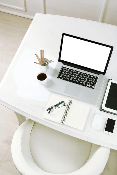 Workplace top view — Stock Photo, Image