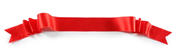 Red silk ribbon — Stock Photo, Image