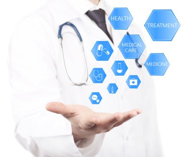 Doktor el çalışma ile sanal perde