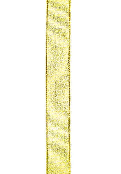 Yellow ribbon isolated on white — Stock Photo, Image