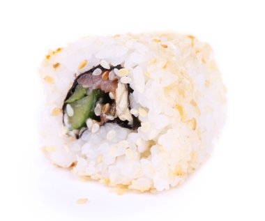 Beyaz izole lezzetli rulo tek parça