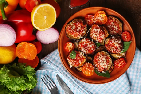 Bakade grönsaker till frukost — Stockfoto