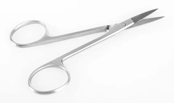 Surgery scissors isolated on white — Stock Photo, Image