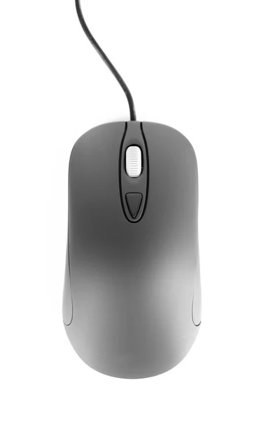 Mouse del computer con cavo isolato su sfondo bianco — Foto Stock