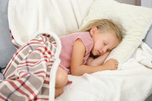 Sleeping little girl closeup — Stock Photo, Image