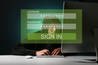 Hacker bilgisayar ile çalışma