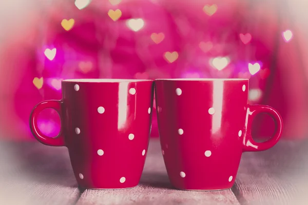 Twee kopjes op tafel — Stockfoto