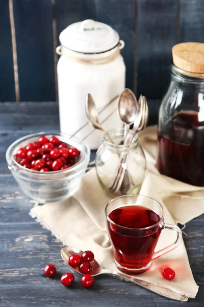 Sweet homemade cherry juice — Stock Photo, Image